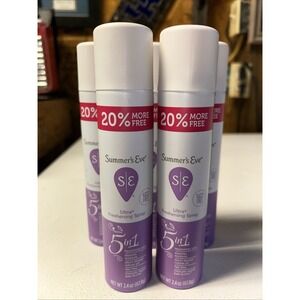 Lot Of 5 Summer's Eve Ultra Freshening Spray Talc Free